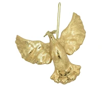 Temps des fêtes Noël souhaits chauds ornement colombe, or, 1 comte Mesure 5,25 "de diamètre