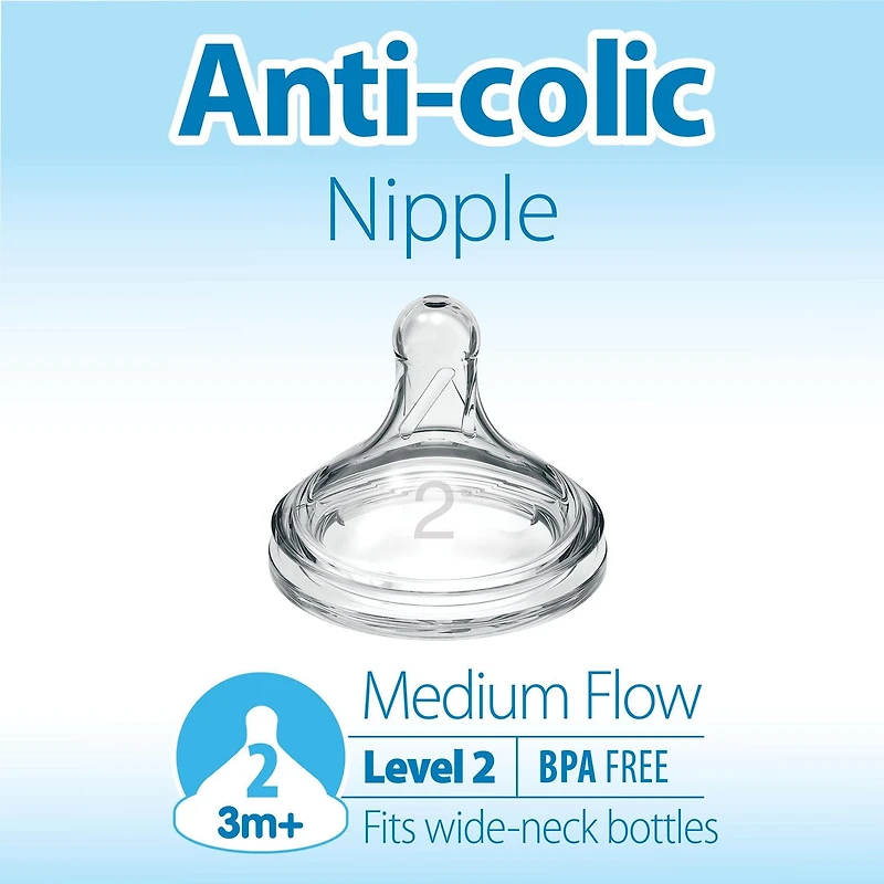Dr. Brown’s Natural Flow® Anti-Colic Options+™ Wide-Neck Baby Bottle 11 oz/330 mL, 2 pack, 2 pack