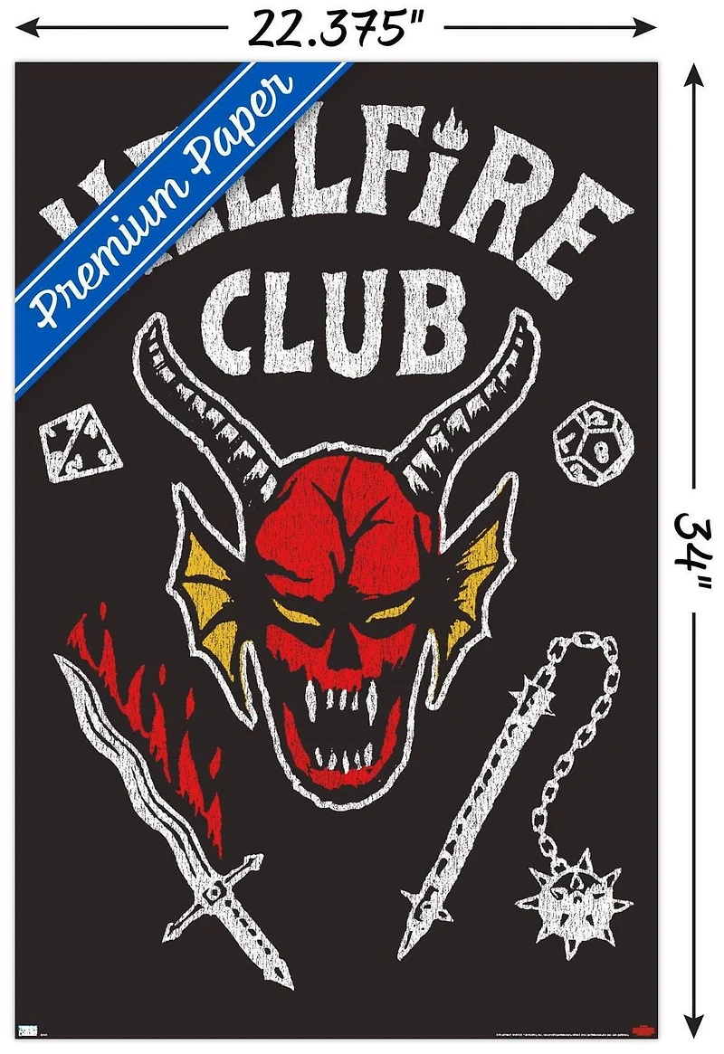 Netflix Stranger Things: Season 4 - Hellfire Club Wall Poster
