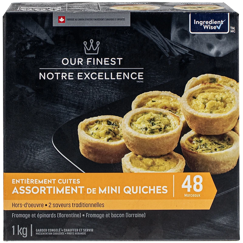 Assortiment de mini quiches Notre Excellence 1 kg