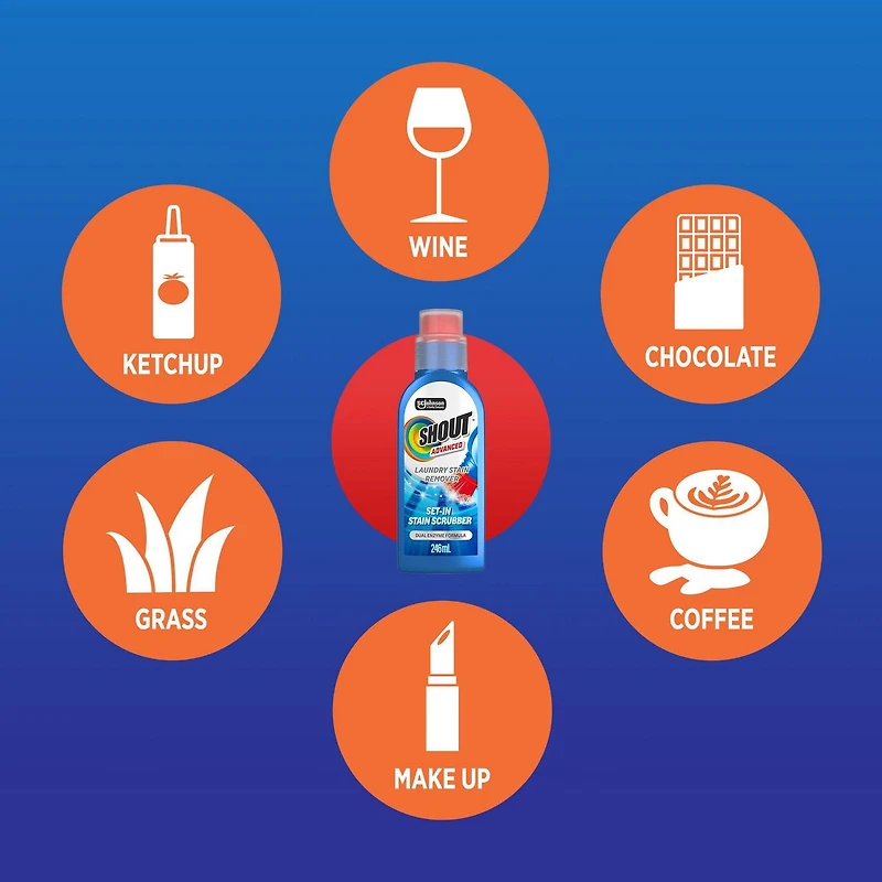 Shout® Stain Remover, Advanced Set-In Stain Scrubber Brush