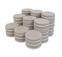 Super Sliders With Gorilla Glue 1" Round Felt Pads Beige 48pc, 1" Round Felt Pads