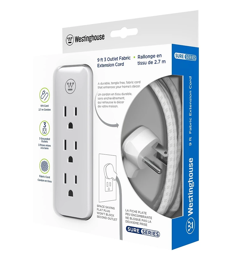 Bande Babana en tissu à 3 sorties Westinghouse, 9 pieds