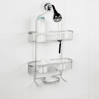 Era Grand Aluminum Shower Caddy,  3-Tier, Soft Silver 15x26in, 15" x 26"