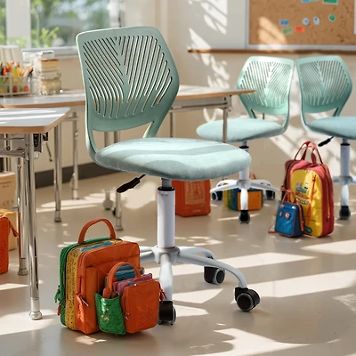 Chaise de bureau pivotante réglable Homy Casa avec assise rembourrée pour bureaux d'étude en dortoir
