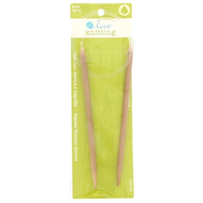 Aiguilles à tricoter circulaire 30" Love Knitting en bambou Tailles 3,5 à 10,0 mm