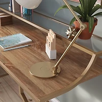 Sauder International Lux Writing Desk, Sindoori Mango, 431300
