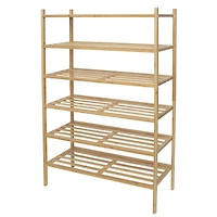 Tidyliving 3 tier bamboo shoe rack, stackable