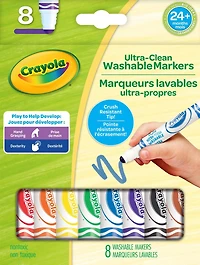 Crayola Ultra-Clean Washable Gumball Tip Markers, 8 Count, YK 8GUMBALL NIB MRK