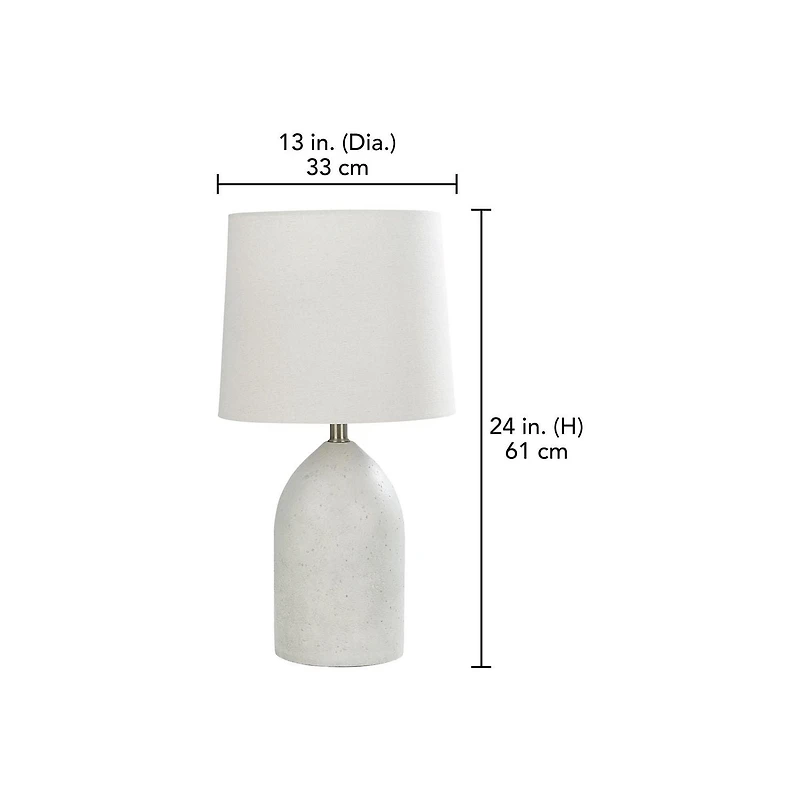 Lampe de table HOMETRENDS 61 cm, gris délavé