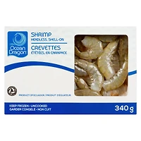 Ocean Dragon Crevettes étêtées, en carapace 340g