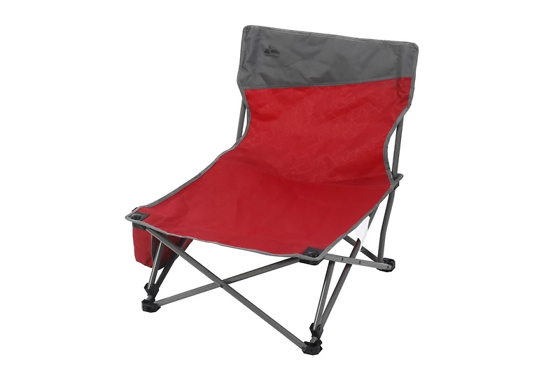 Chaise d'événement basse Ozark Trail Quad, rouge