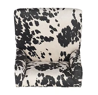 Monroe Black Cow Print Office Chair