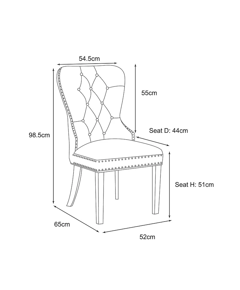 Canadian Alisha Grey Velvet Dining Chair (Set of 2)