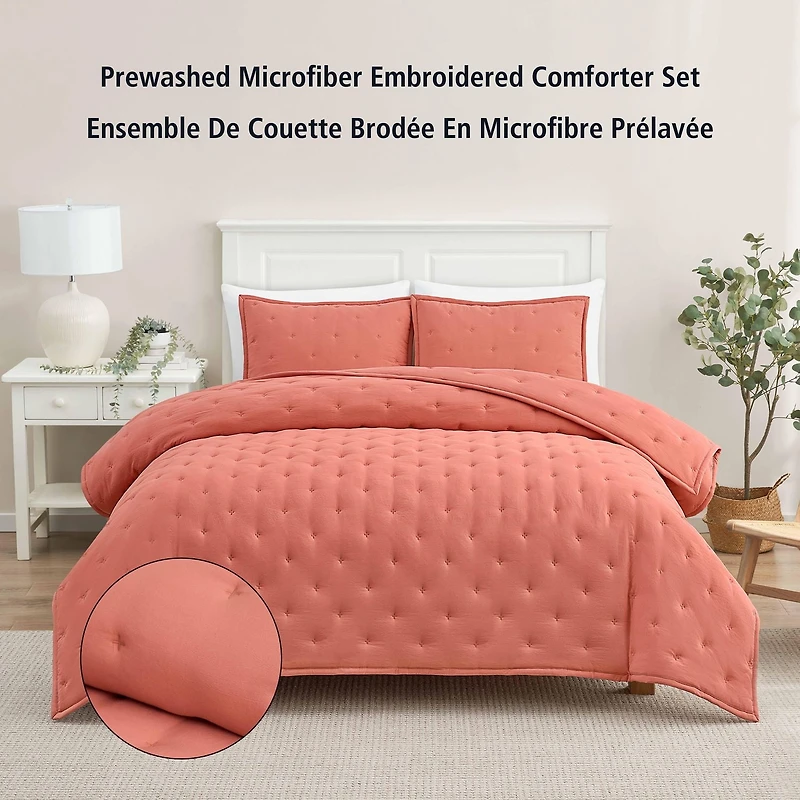 Mainstays 2-Piece Comforter Set, Terracotta Dream, Twin, Twin