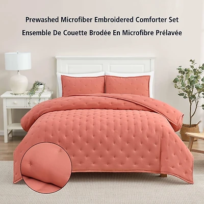 Mainstays 2-Piece Comforter Set, Terracotta Dream, Twin, Twin