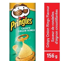 Croustilles Pringles Saveur de rondelles d'oignon croustillantes, 156 g