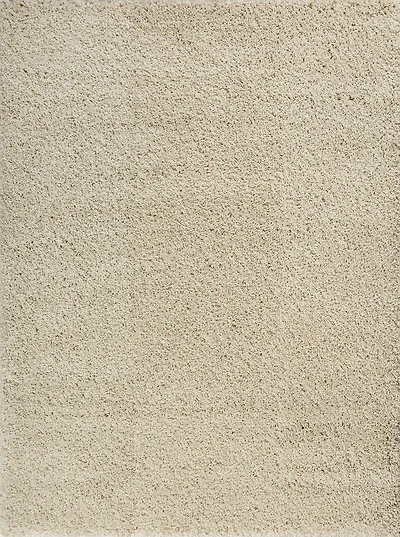 Tapis à poil long de luxe hometrends en crème