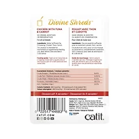 Garniture Divine Shreds pour chats, Poulet avec thon et carotte, 75 g