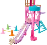 Barbie and Stacie to the Rescue Puppy Playground Playset with Doll, 3 Pet Dog Figures, & Accessories