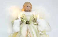 10in 10 Lights Angel Tree Topper - Gold
