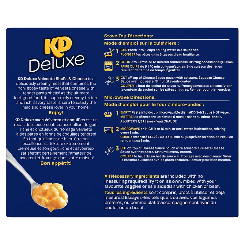 Coquilles Et Sauce Velveeta Deluxe 350g