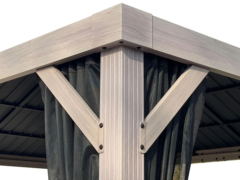 Yosemite 10x12 Double Steel Roof Gazebo Aluminum Posts