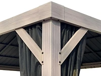 Yosemite 10x12 Double Steel Roof Gazebo Aluminum Posts