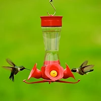Perky-Pet Pinch Waist Glass Hummingbird Feeder, 8 oz wide mouth bottle