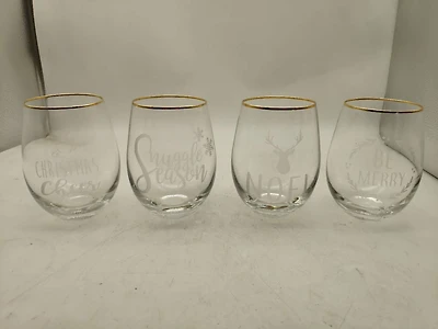 Stemless wine glass， Set of 4