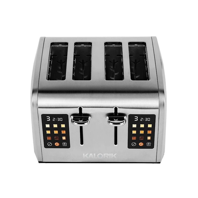 Grille-pain 4 tranches Kalorik® avec écran tactile sélecteur de brunissement TO 52302 SS Grille-pain 4 tranches Kalorik®