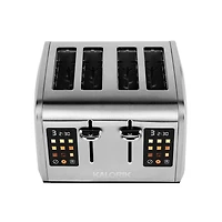 Grille-pain 4 tranches Kalorik® avec écran tactile sélecteur de brunissement TO 52302 SS Grille-pain 4 tranches Kalorik®