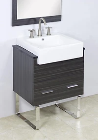 American Imaginations AI-34139 20.25 pouces W Vaisseau blanc semi-encastré pour 3H8-in. Centre de forage