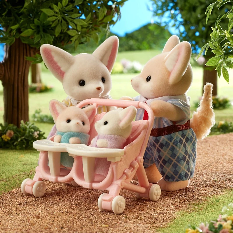 Calico Critters Fennec Fox Family, Lot de 4 figurines de poupée à collectionner Lot de 4 poupées