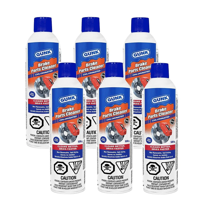 Nettoyant pour freins Gunk non inflammable, paquet de 6
