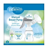Dr. Brown's® Manual Breast Pump with SoftShape Silicone Shields and Anti-Colic Baby Bottle, 5 oz/150 ml
