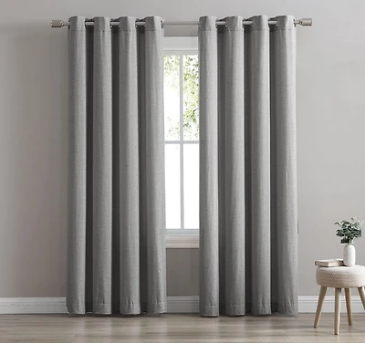Panneau de fenêtre simple en faux lin