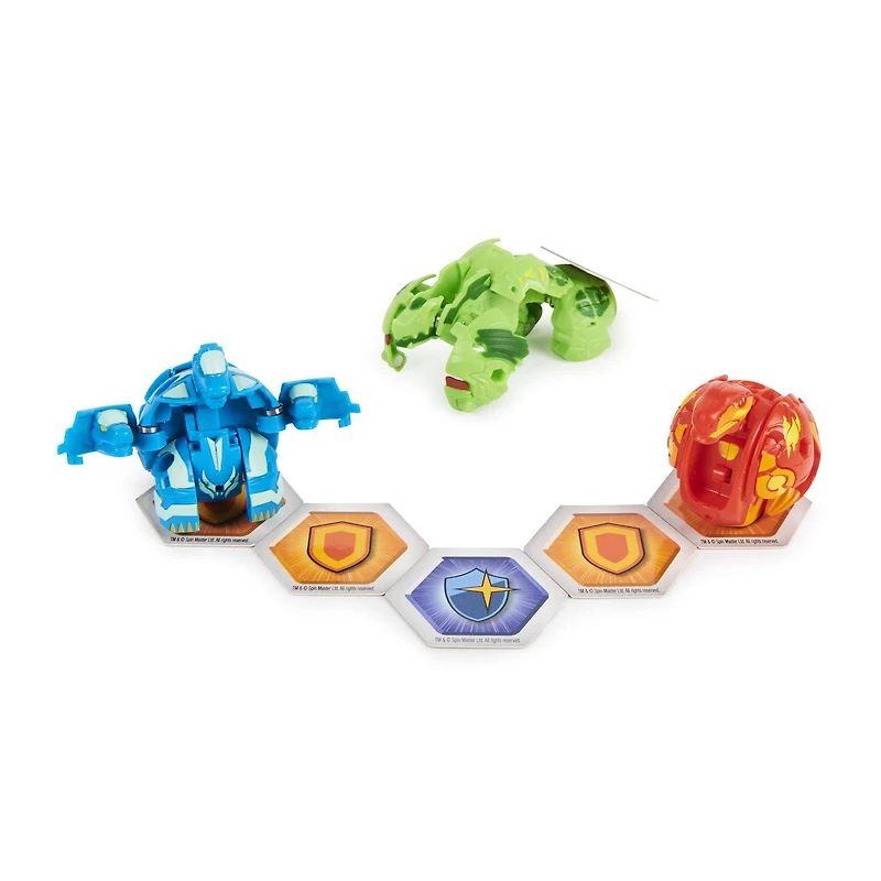 Bakugan Evolutions Starter Pack , Coffret de 3, Gillator Ultra avec Howlkor et Trox, Figurines articulées à collectionner, à partir de 6 ans