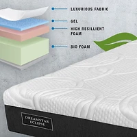Eclipse Medium 10" Gel Memory Foam Mattress
