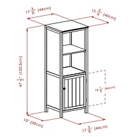 Winsome Brooke Jelly Armoire Ouverte, en fini noyer