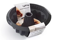 Lekue Deep Savarin Bundt Cake Pan Mould, 22 cm Black
