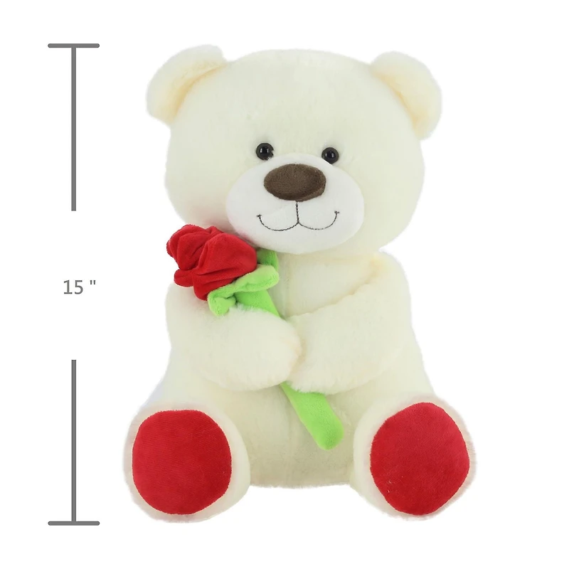 Way To Celebrate Valentine’s Day Truly Bear Plush Toy, White 