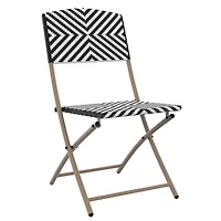 Chaise en osier pliante pour patio Mainstays - Noir et blanc
