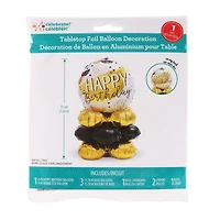 Way to Celebrate. Tabletop Foil Balloon Decoration-Happy Birthday