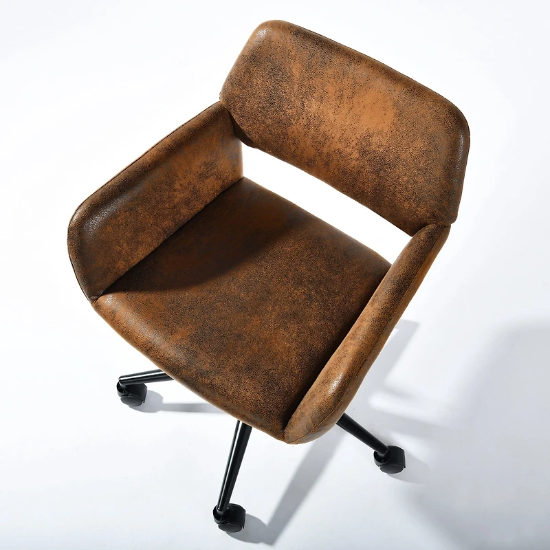 Homy Casa Chaise de Bureau Ergonomique 1 Pièce, Fauteuil de Bureau Ajustable en Suède Synthétique avec Accoudoirs Rembourrés