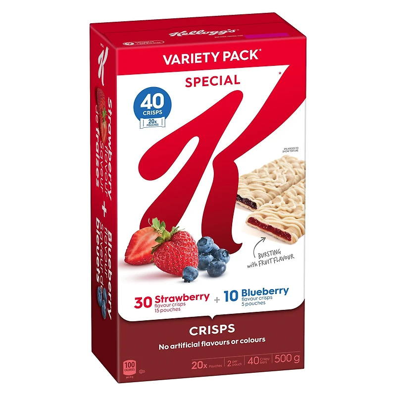 Kelloggy's Barres croquantes géantes Special K 40 croquantes, 500 g