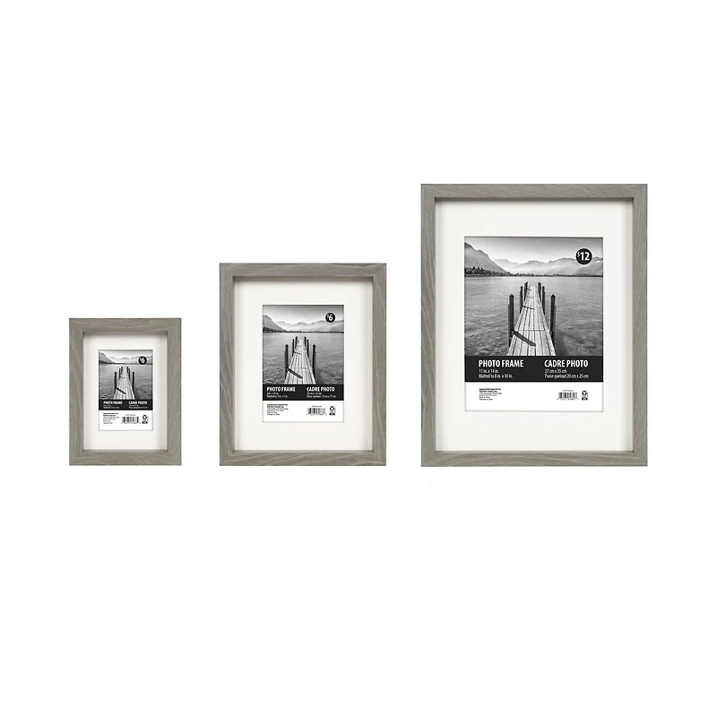 Macintyre Grey Picture Frame, 8"x10"/5"x7"