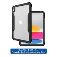 Étui mince et robuste Onn. Pour tablette iPad (11e A16), iPad (10e génération) - Noir/Transparent Protégé contre chute de 1,8 m