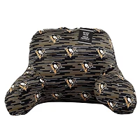 NHL Pittsburgh Penguins Bedrest Pillow with Arms and Pockets by Nemcor (26”x16”)