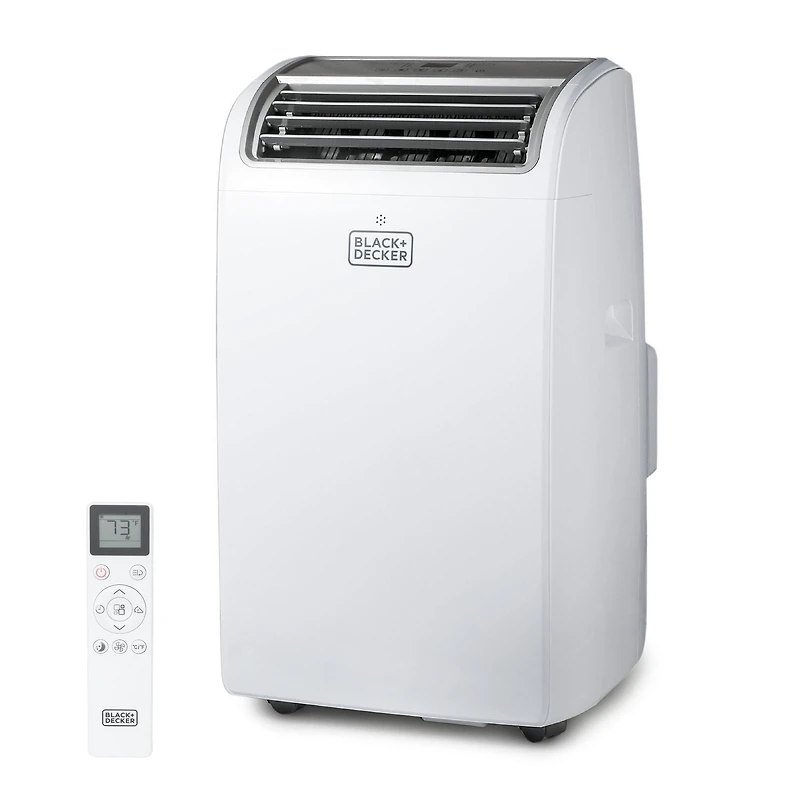 Black + Decker Portable Air Conditioner with Heat, 8,150 BTU SACC/CEC (12,000 BTU ASHRAE 128) with 10,500 BTU Heating for Rooms Up To 550 Sq. Ft., White